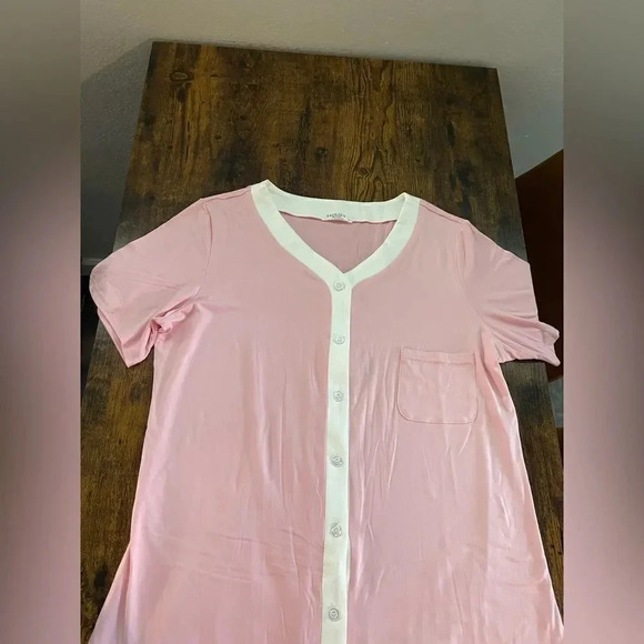 Ekouaer Nursing Sleepshirt Women Button-Front Nightshirt - Picture 9 of 15